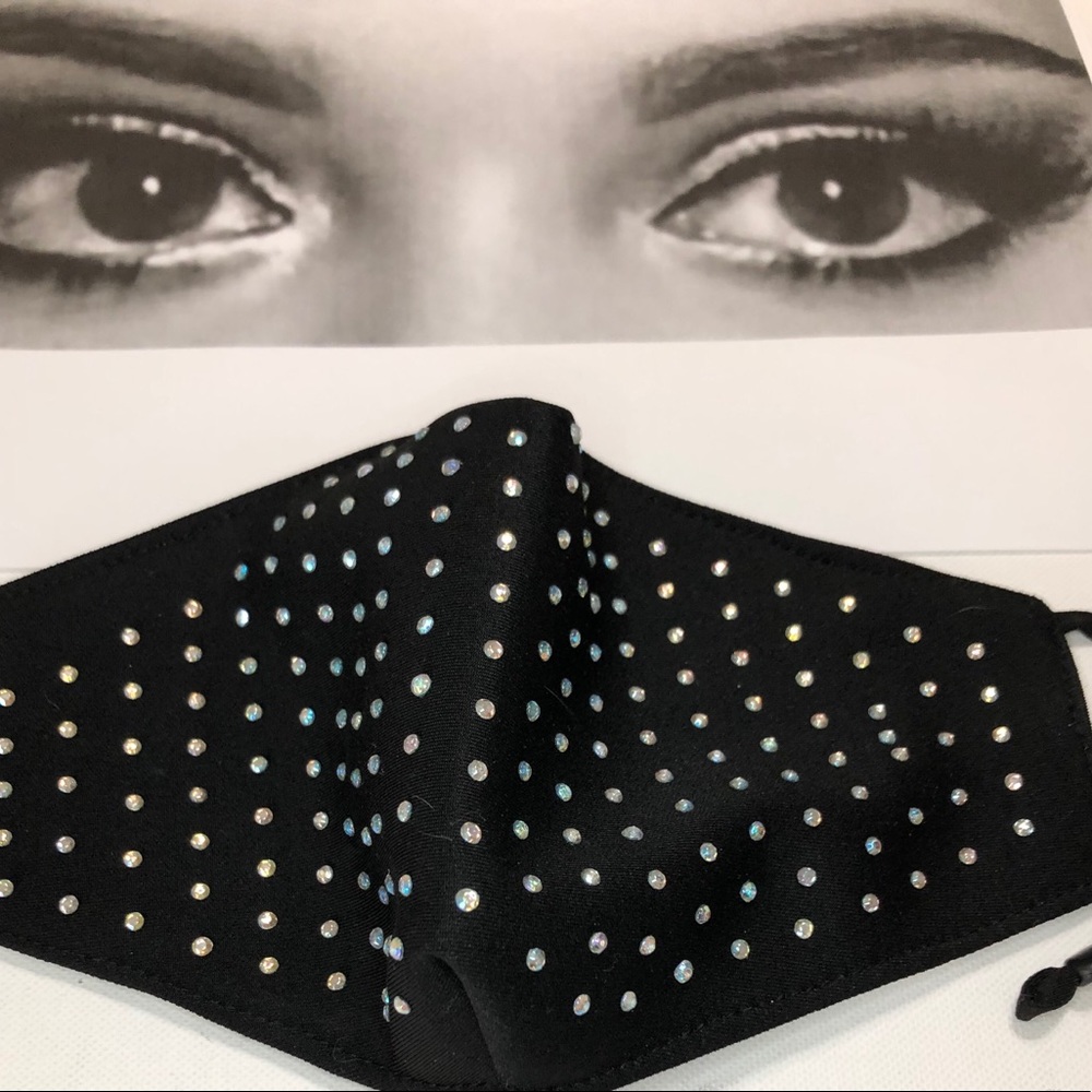 Black Studded Face Mask